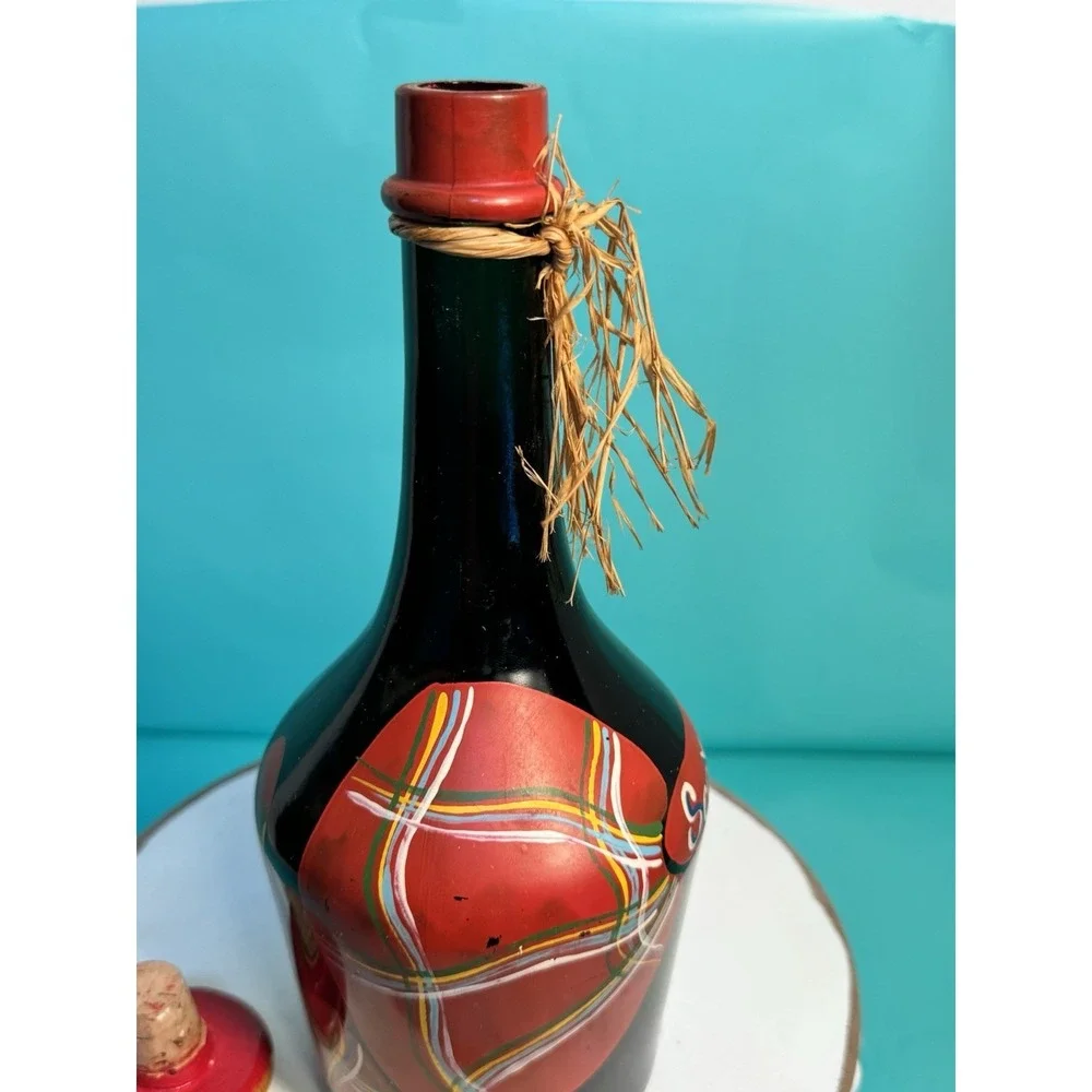 VTG Hand Painted Brandy Bottle MARIA‎ SALZER Hollywood CA EMPTY